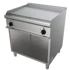 PLANCHA FRY TOP ELÉCTRICA - MOD. G7NUP2DCT - N. 2 zonas de cocción - PLANCHA RAYADA - Potencia kW 10,8 - Medidas: cm A 80 x F 70 x H 85 - Homologación CE