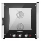HORNO ELÉCTRICO MIXTO DE CONVECCIÓN Y VAPOR - Cod. EASY6E - PARA GASTRONOMÍA, PANADERÍA Y PASTELERÍA - Capacidad bandejas n. 6 cm 60x40 o GN 1/1 - Potencia kW 10,7 - Alimentación 230/400 V 50/60 Hz - Temperatura max °C 270 - Medidas exteriores cm. L 85 x 