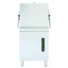 LAVAVAJILLAS DE ACERO INOX AISI 304 - Mod EKO1000 - Paso útil altura máxima cm 42 - Cesta cuadrada cm 50 x 50 - Ciclo 60-180-240" - Dispensador de abrillantador y detergente - Medidas cm L 74,7 x P 79,6 x H 132,9/180