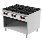 COCINA DE GAS - MOD. FA093M0 - N. 6 fuegos - Compartimento abierto - Con llama piloto - Dimensiones: cm L 120 x P 90 x H 90 - CE