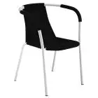 SILLA FILOLINE - MOD. 001 - ESTRUCTURA DE ACERO CON BRAZOS - ASIENTO Y RESPALDO DE ALAMBRES DE ACERO REVESTIDO - ACABADO CROMADO PARA INTERIORES - ACABADO BARNIZADO PARA INTERIORES/EXTERIORES - APILABLE - CONFECCIÓN DE N. 4 - Medidas Cm A 53 x F 58 x H 73