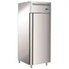 Armario frigorífico en acero inox AISI 201 - Mod G-GN650TN FC - Gastronorm 2/1 (cm 65 x 53) - Ventilado - N 1 puerta - Capacidad Lt 650 - Temperatura +2° /+8° C - Medidas cm L 74 x P 83 x 201 H