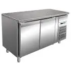 MESA REFRIGERADA DE ACERO INOX AISI 304 - PASTELERÍA - VENTILADO - Mod. G-PA1500TNGR7 - ENCIMERA DE GRANITO - N. 2 PUERTAS - CAPACIDAD BRUTA Lt 413 - TEMPERATURA -2°/+8°C - Dim. cm L 150,5 x P 80 x h 87 - CE