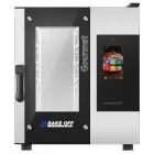 HORNO ELÉCTRICO DE CONVECCIÓN Y VAPOR CON PANEL DE PANTALLA TÁCTIL CON ICONOS - Cod. GOURMET SLIM MASTER PRO - APTO PARA GASTRONOMÍA - Capacidad de bandejas n. 5 GN 1/1 (cm 32,5x53) - Potencia kW 8,5 - Alimentación 230/400 V 50/60 Hz - Temperatura máxima 