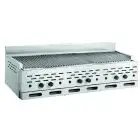BARBACOAS DE PIEDRA VOLCÁNICA - MOD. 2100/R3B - VERSIÓN DE SOBREMESA - POTENCIA Kw/h 33,78 - ALIMENTACIÓN METANO-GPL - Medidas cm A 130 x F 70 x h 37 - Homologación CE