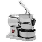 RALLADOR - MOD. GRAGM - Alimentación V 230/50Hz MONOFÁSICA - Potencia Kw 0,38 (0,5 Hp) - Producción horaria Kg 30 - Medidas cm A 17 X F 28 X h 31 - Homologación CE