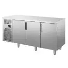 MESA REFRIGERADA DE ACERO INOX AISI 304 - PASTELERÍA - Mod. LVTG7-731 - N. 3 PUERTAS - CAPACIDAD Lt. 530 - TEMPERATURA  0°/+8°C - Dimensiones cm L 190 x P 70 x H 85 - CE