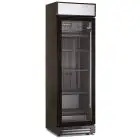 Expositor refrigerado negro para bebidas con cartel modelo ICOOL 401 C BLACK, capacidad Lt 360, temperatura 0/+10 °C