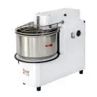 AMASADORA DE ESPIRAL CON CABEZAL MÇOVIL Y CUBA EXTRAÍBLE - Mod. MVTE 20 - Alimentación V 400 trifásica - Capacidad de la cuba lt. 22 - Peso de la masa Kg. 18 - Potencia kW 0,75 - Homologación CE