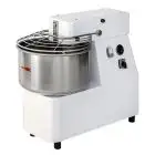 AMASADORA DE ESPIRAL CON CABEZAL FIJO - Mod. MDOE 20 - Alimentación V 230 monofásica - Capacidad de la cuba lt.22 - Peso de la masa Kg. 18 - Potencia kW 0,75 - Homologación CE