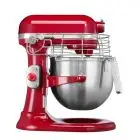 AMASADORA PLANETARIA KITCHENAID PROFESIONAL - COLOR ROJO - Mod K7PROR - Estructura de metal - N. 1 cuba Lt 6,9 - Revoluciones por minuto de 40 a 200 - Potencia 325 W - Alimentación monofásica 220-240V - Medidas cm A 37,1 X F  28,7 X H 41,9 - Rejilla de pr