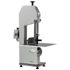 SIERRA DE CINTA PARA CORTAR HUESOS - MOD. SEOSA18T - ESTRUCTURA DE ALUMINIO ANODIZADO - ALTURA DE CORTE cm 32 - Alimentación V 230/400/50Hz TRIFÁSICA - Potencia Kw 0,75 (1,0 Hp) - Medidas Cm A 42 x F 53 x h 91 - Homologación CE