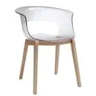 SILLÓN NATURAL MISS B ANTISHOCK - MOD. 2800 - Carcasa de POLICARBONATO - Bastidor de HAYA NATURAL - Para INTERIORES - Se envía desmontado - Med. cm L 58 x P 60 x H 77 - Homologación CE