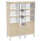 EXPOSITOR DE PAN SELF SERVICE - Mod. PANINO GLOF - Servicio con Paleta - N. 6 Compartimentos - Dimensiones cm L 125 x P 50 x 170 h