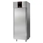 ARMARIO CONGELADOR EN ACERO INOX AISI 304 - VENTILADO - Mod CH07RMPLMBT - GASTRONORM 2/1 - CAPACIDAD LT 700 - N 1 PUERTA - CON PARADA DE VENTILACIÓN - TEMPERATURA -18° -22°C - Medidas cm L 71 x P 80 x h 210