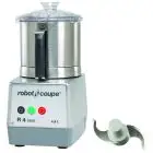 CUTTER DE SOBREMESA - Mod. R 4 1500 - Capacidad de la Cuba de acero inox lt 4,5 - Capacidad de porciones de 10 a 50 - 1 velocidad - Potencia W 700 - Dimensiones cm L 22,6 x P 30,4 x 44h
