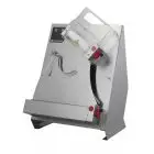 LAMINADORA DE PIZZA - 2 PARES DE RODILLOS (rodillo superior inclinado) - Mod. TO 35 C - Longitud de los Rodillos cm 34 - Potencia hp 0,50 - Alimentación monofásica 230 V - CE