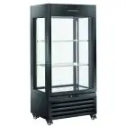 Expositor refrigerado para vino - Mod RV 604B - Capacidad n 120 botellas - Temperatura +0/+20 °C - Refrigeración ventilada - Dimensiones cm L 90 x P 65 x 190 H