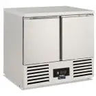 Mesa congeladora modelo SALADETTE SF 402 BT, temperatura -10°C / -20°C, capacidad bruta 257 Lt, dimensiones exteriores 943 x 700 x 860 mm.