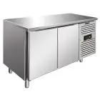 MESA REFRIGERADA DE ACERO INOX AISI 304 - VENTILADO - Mod SNACK 2100 TNF - N 2 PUERTAS - CAPACIDAD Lt 260,3 - TEMPERATURA -2°/+8°C - Dim cm L 136 x P 60 x h 86