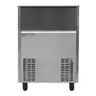 MÁQUINA DE HIELO EN CUBITOS MACIZOS SISTEMA DE DUCHAS - Mod SS 95 - TIPO DE CUBITO M/L - CUBITO gr 22/40 - PRODUCCIÓN CON MOTOR ENFRIADO POR AIRE DE HASTA 82 kg/24h - PRODUCCIÓN CON MOTOR ENFRIADO POR AGUA DE HASTA 81 kg/24h - Dim cm L 64,5 x P 64,5 x H 8