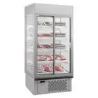EXPOSITOR MURAL REFRIGERADO PARA CHARCUTERÍA Y LÁCTEOS - MOD SUPER SUNNY 14 GLASS - CAPACIDAD LT 940 - TEMPERATURA 0°/+10°C - VENTILADO - MEDIDAS cm L 133,5 x P 73,7 x h 198,7 - CE