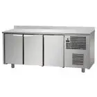 MESA REFRIGERADA CON PETO DE ACERO INOX AISI 304 - Mod. UG03M60AL - VENTILADAS - N. 3 PUERTAS - Temperatura 0°/+10°C - Medidas cm. L 191 x P 60 x h 95/102 - CE