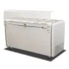 CONSERVADORA PARA HELADOS EN POZZETTI - MOD. VIA VENETO 10C - Capacidad LT. 440 - Temperatura -5°/-20°C - Medidas cm A 156,8 x F 69 x h 98,4 - Cobertura transparente incluido - CE