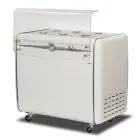 CONSERVADORA PARA HELADOS EN POZZETTI - MOD. VIA VENETO 6C - Capacidad LT. 265 - Temperatura -5°/-20°C - Medidas cm A 106,8 x F 69 x h 98,4 - Cobertura transparente incluido - CE