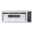 HORNOS ELÉCTRICOS DIGITALES PARA PIZZA - Mod. BASIC 6/D - N. 1 cámara - Superficie de cocción con piedras refractarias - Medidas de la cámara cm A 66 x F 99 x 14h - N. Pizzas 6 (Ø cm 32) - Potencia 7,2 Kw - CE