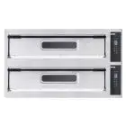 HORNOS ELÉCTRICOS DIGITALES PARA PIZZA - Mod. BASIC XL99/D TR - N. 2 cámaras - Cámara de cocción completamente de piedras refractarias - Medidas de la cámara cm  A 108 x F 108 x 14 h - N. Pizzas 9 + 9 (Ø cm 35) - Potencia 26,4 Kw - CE
