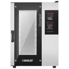 HORNO ELÉCTRICO MIXTO DE CONVECCIÓN Y VAPOR CON MANDOS DIGITAL - Cod. GOURMET 511E - PARA GASTRONOMÍA - Capacidad bandejas  n. 10 GN 1/1 (cm 32,5x53) - Potencia kW 11 - Alimentación 230/400 V 50/60 Hz - Temperatura max °C 270 - Medidas exteriores cm. L 71