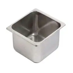 Cuba Inox para helados - Medidas cm 16,5x16,5 (interior mm 150x130) - Altura cm 12 - Lt 2,5