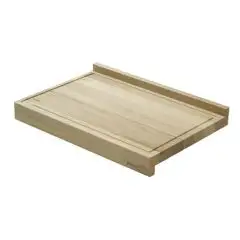 TABLA DE CORTAR de doble función mod. Thyle -  de carpe blanco macizo acanalado