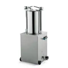 EMBUTIDORA HIDRÁULICA VERTICAL - MOD. 123124 - Capacidad del cilindro Lt 25 - Diámetro del Cilindro cm. Ø 26 - Longitud del Cilindro cm. 46 - Alimentación MONOFÁSICA 230/50/1 - CE