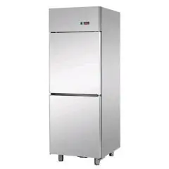 ARMARIO FRIGORÍFICO DE ACERO INOXIDABLE AISI 304 - VENTILADO - Mod B206ETN - CAPACIDAD LT 600 - N. 2 PUERTAS - TEMPERATURA 0/+10°C - Medidas cm L 71 x P 70 x h 203/210 - CE