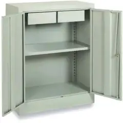 ARMARIO BAJO DE METAL - CON CAJÓN - MOD. BAS/C 80/100 - Estructura monobloque con puertas - Medidas Cm F 40 x H 100