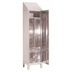 Armario Taquilla de vestuario de acero inox - N.1 plaza - n.1 puerta abatible