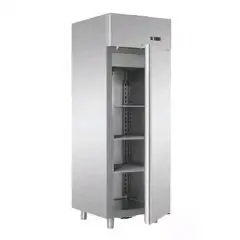 ARMARIO FRIGORÍFICO DE ACERO INOXIDABLE AISI 304 - VENTILADO - Mod. BG07EBT - GASTRONORM 2/1 - CAPACIDAD LT 700 - N. 1 PUERTA - TEMPERATURA -18°/-22°C - Medidas cm L 71 x P 80 x h 203/210 - Norma CE