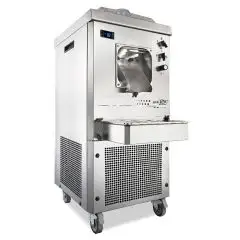 MANTECADORA PARA HELADOS - MOD. GEP 12K ST - CONDENSADOR DE AIRE - CAPACIDAD de 6 litros - PRODUCCIÓN HORARIA MÁXIMA de 16 litros / 12 kg - ALIMENTACIÓN 220-240 V / 50 Hz MONOFÁSICA - POTENCIA W 1300 - DIM. cm L 66 x P 43,5 x 105 H - NORMA CE