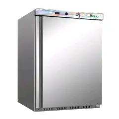 ARMARIO FRIGORÍFICO DE ACERO INOX AISI 430 Y ABS - ESTÁTICO - ECO - Mod G-ER200SS - N. 1 PUERTA - CAPACIDAD BRUTA LT 130 - TEMPERATURA +2º/+8ºC - Medidas cm A 60 x F 58,5 x h 85,5 - CE