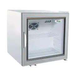 ARMARIO DE REFRIGERACIÓN SNACK DE CHAPA BARNIZADA - ESTÁTICO - Mod. G-SC50G - CAPACIDAD Lt 68 - N. 1 PUERTA DE CRISTAL - TEMPERATURA +2°/+8°C - Medidas cm A 57 x F 53,3 x h 53 - CE
