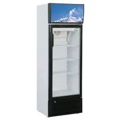 ARMARIO DE REFRIGERACIÓN SNACK DE CHAPA BARNIZADA Y ALUMINIO - PARA SNACK - ESTÁTICO - Mod. G-SNACK176SC - CAPACIDAD Lt 171 - N. 1 PUERTA DE CRISTAL - TEMPERATURA +2°/+8°C - Medidas cm A 55 x F 45 x h 165 - CE