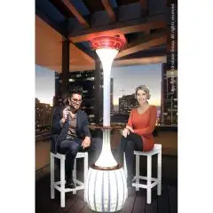 NEBULIZADOR Y ESTUFA DE EXTERIOR - MOD. AVANA - Punto de luz dedicado - Calefacción por resistencia- Disminuye la temperatura en momentos de mucho calor - Aleja los insectos y mosquitos - Radiomando con funciones ON/OFF - Potencia W 1500 - Con base de est