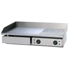 FRYTOP ELÉCTRICO DE SOBREMESA - Mod. GHN 75RL - Superficie 2/3 lisa y 1/3 acanalada - Placa de cocción cm 72,5x40 - Potencia kW 4,4 - Alimentación monofásica - Medidas cm A 73,5 x F 53 x 24,5h - Homologación CE