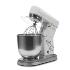 AMASADORA / BATIDORA PLANETARIA con CABEZAL ABATIBLE mod. GO107 - Variador electrónico de velocidad - Acero inoxidable AISI 304 - Alimentación monofásica V 230 - Capacidad de la cuba lt. 7,5 - Potencia 325w - Homologación CE