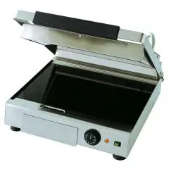 TOSTADORA ELÉCTRICA VITROCERÁMICA CON BASE LISA Y TAPA ACANALADA - CON CONTROL TERMOSTÁTICO - Mod. 999.493 - Medidas Cm L 45 x P 45 x h 13 - Potencia total 2,2 kW