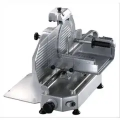 CORTADORA DE FIAMBRE VERTICAL - Mod. 33AIPVC - ADAPTA para carne - Alimentación Monofásica 230v/1/50hz - Cuchilla Ø 330 - Corte útil mm 250x210 - Afilador fijo - Homologación CE