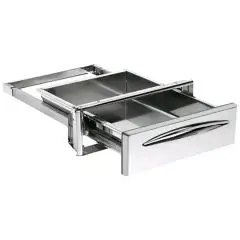 CAJÓN DE SERVICIO INOX - Línea ICE - Mod. IC CS P40 - Aristas curvas - Agujero de instalación cm L 35 x 14 H - Profundidad del cajón cm 44,4