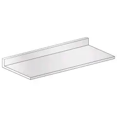 ENCIMERA de ACERO INOX PARA CONTRA MOSTRADORAS - Mod PAIRB539/050 - ALTURA PETO cm 10 - DIM. Cm L 50 x P 52,5 x H 13,1 (encimera con peto) - NORMA CE